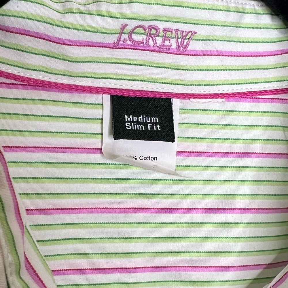 J.Crew Stripe Cotton Button Down Shirt in Multicolor Size Medium - Picture 2 of 3